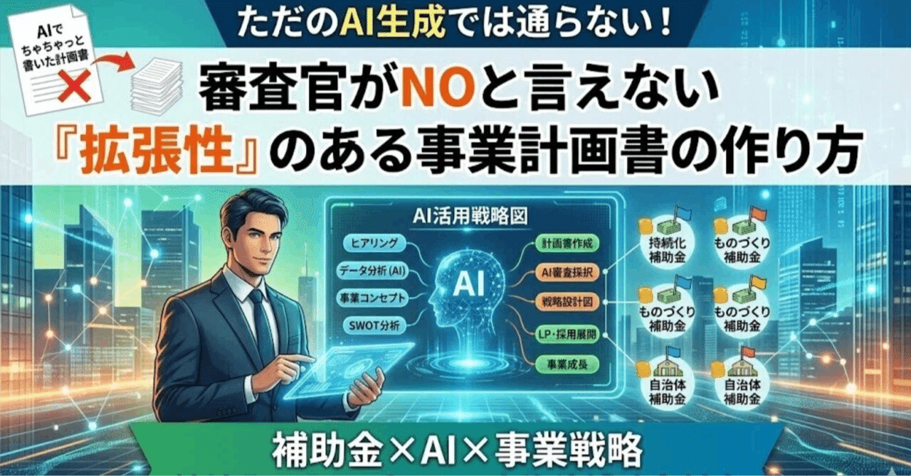 【動画＋テキスト全編】審査官がNOと言えない事業計画書の作り方のサムネイル