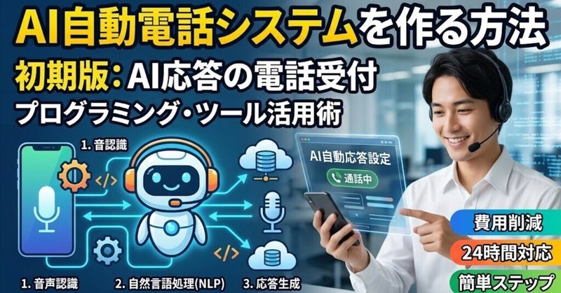 AI自動応答電話のデモをつくった工程を全て公開のサムネイル