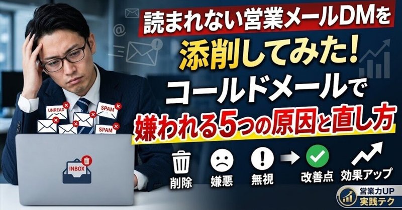迷惑メールに届いた営業メールDMを、読む側の目線でレビューしてみたのサムネイル