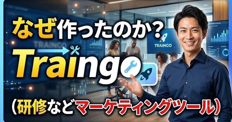 なぜ、Traingo(研修などマーケティングツール）を作ったのか？のサムネイル