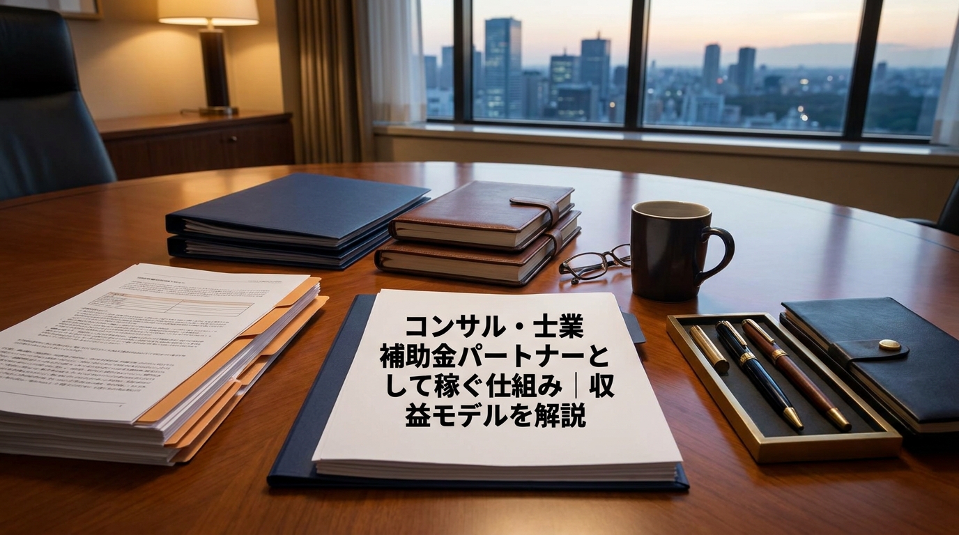 補助金パートナーとして稼ぐ仕組み｜収益モデルを解説