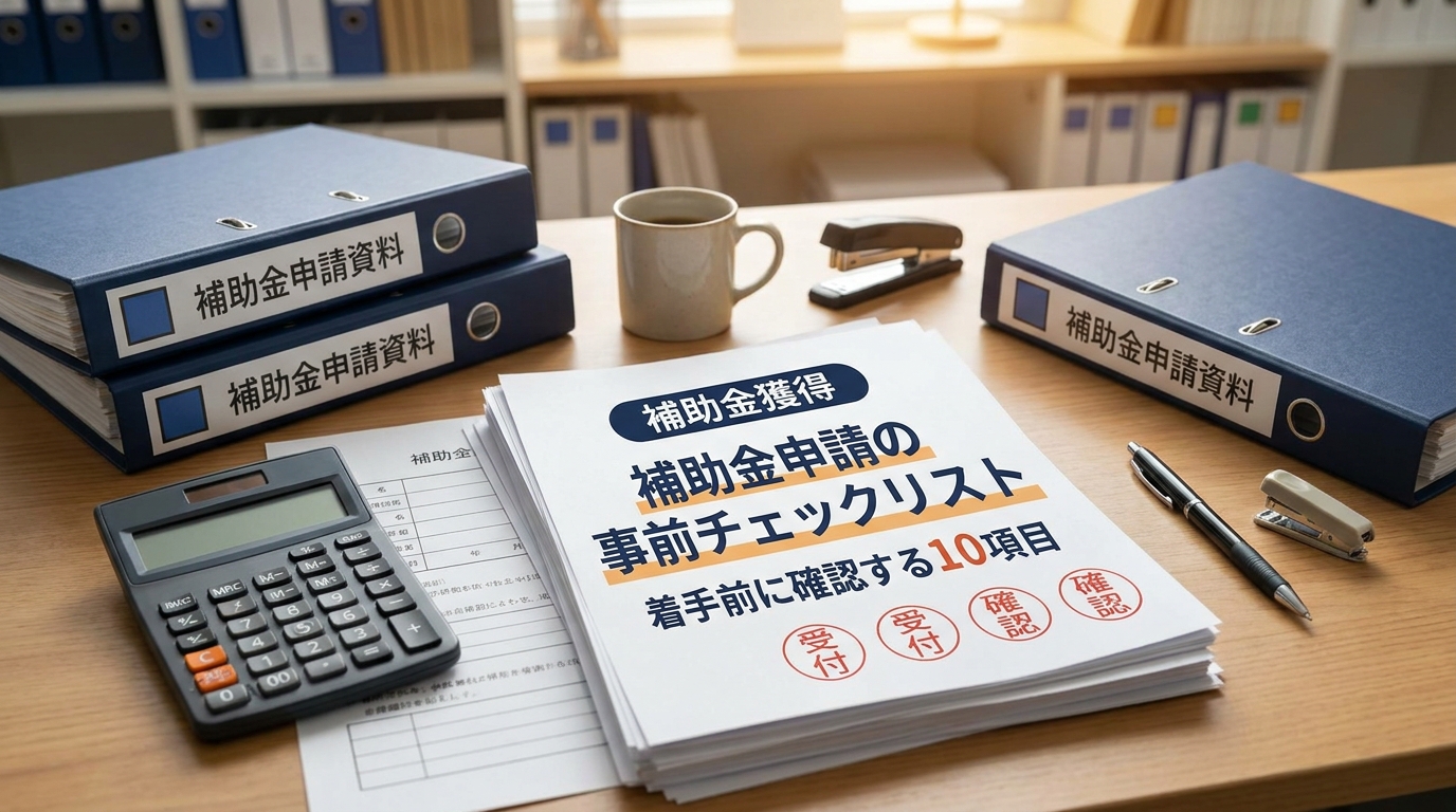 補助金申請の事前チェックリスト｜着手前に確認する10項目
