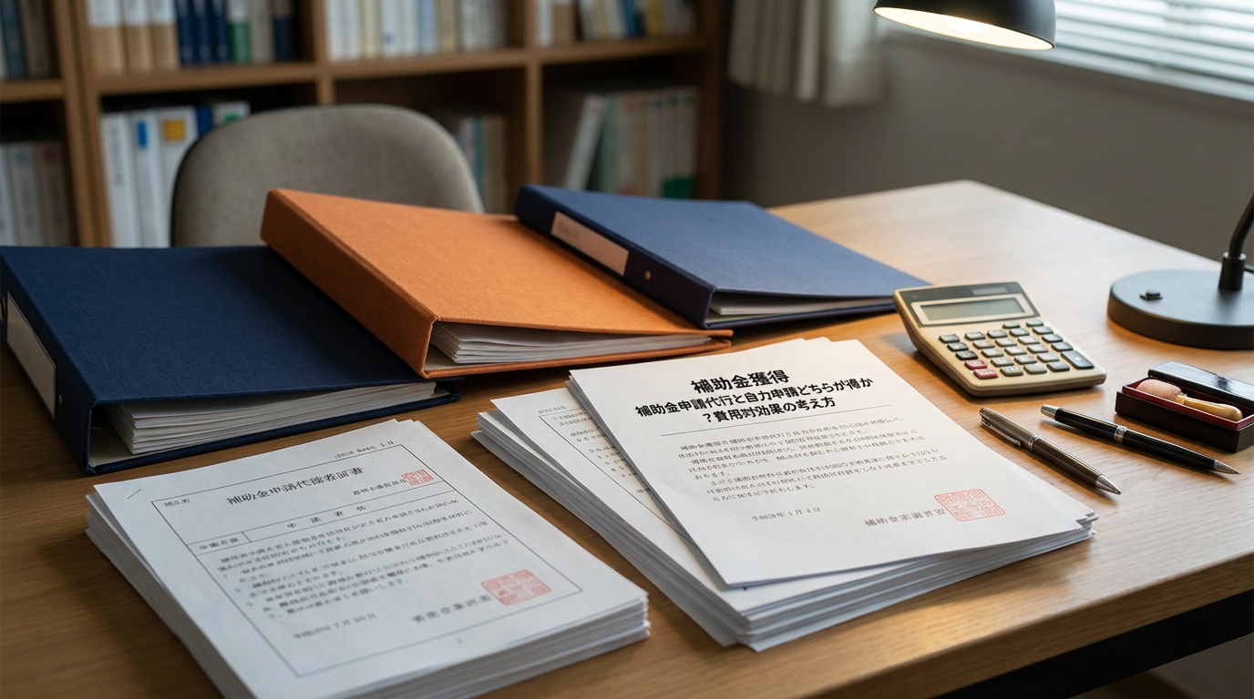 補助金申請代行と自力申請どちらが得か？費用対効果の考え方