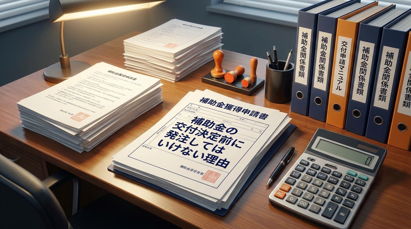 補助金の交付決定前に発注してはいけない理由