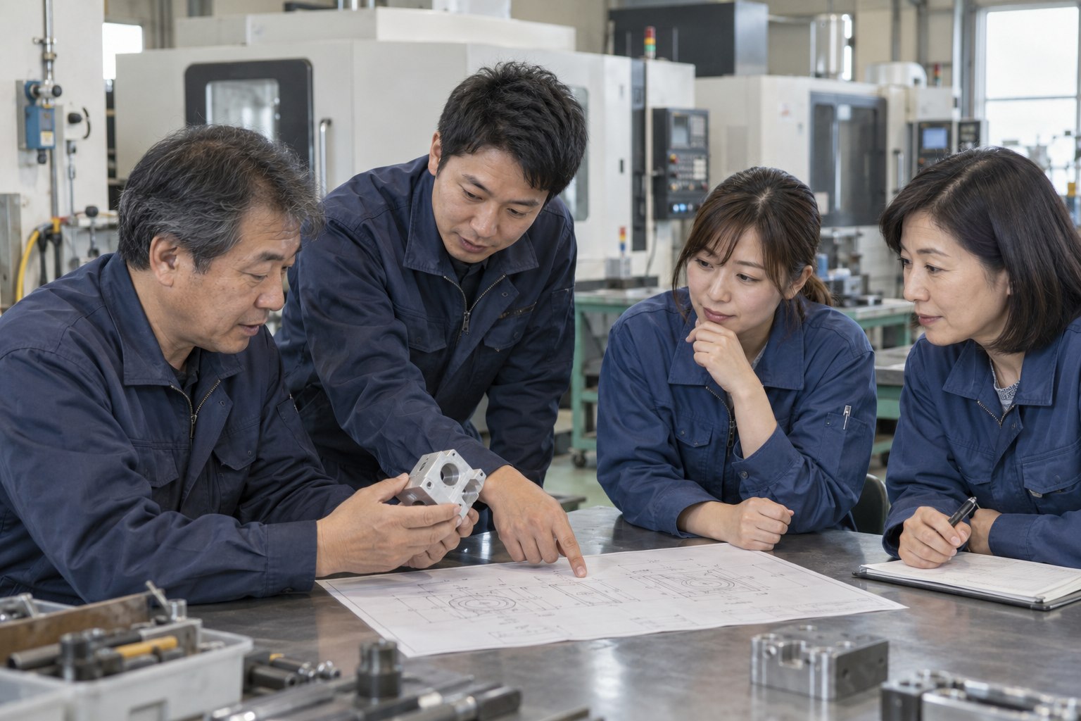 製造・品質管理・営業の打ち合わせ