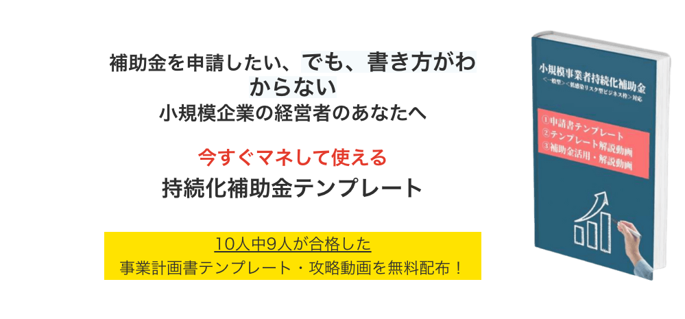 小規模事業者持続化補助金の見本の画像